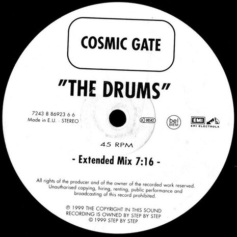 Cosmic Gate - The Drums (1999)