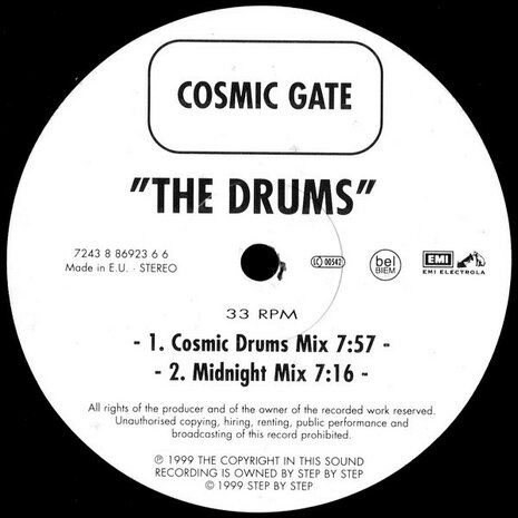 Cosmic Gate - The Drums (1999)