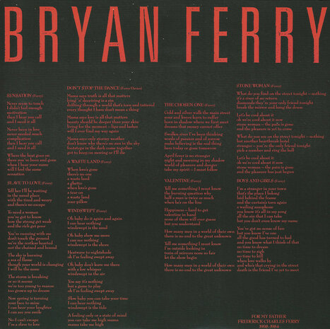 Bryan Ferry - Boys And Girls (1985)