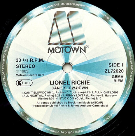 Lionel Richie - Can&#039;t Slow Down (1983)