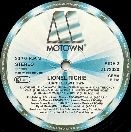 Lionel Richie - Can&#039;t Slow Down (1983)