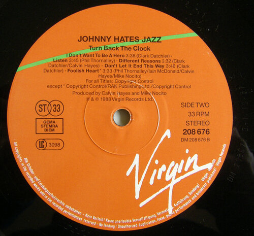 Johnny Hates Jazz - Turn Back The Clock (1988)