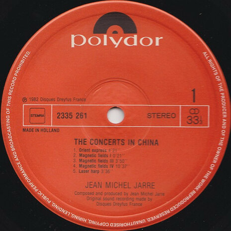 Jean-Michel Jarre - The Concerts In China (1982) (2 x LP)