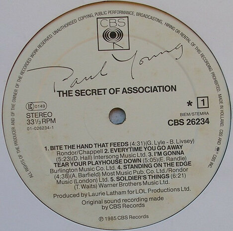 Paul Young - The Secret Of Association (1985)