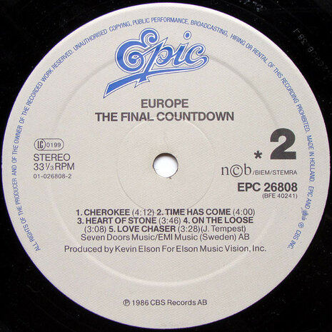 Europe - The Final Countdown (1986)