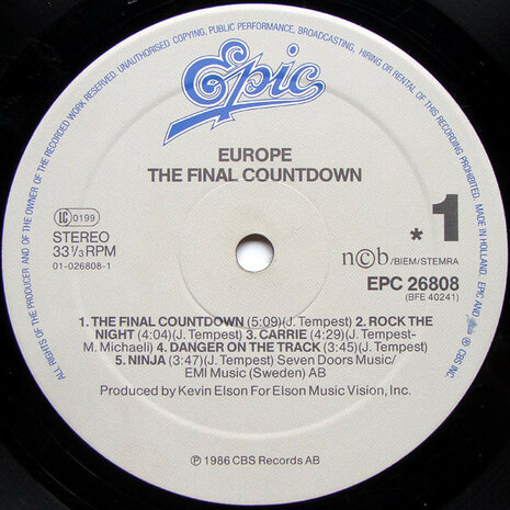 Europe - The Final Countdown (1986)