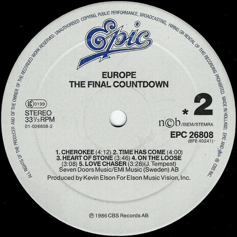 Europe - The Final Countdown (1986)