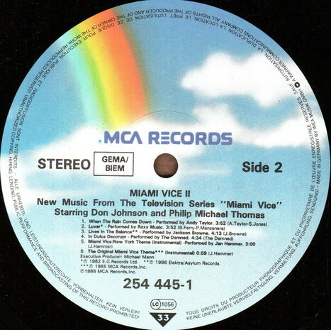 Various - Miami Vice II (New Music From The Television Series (1986)