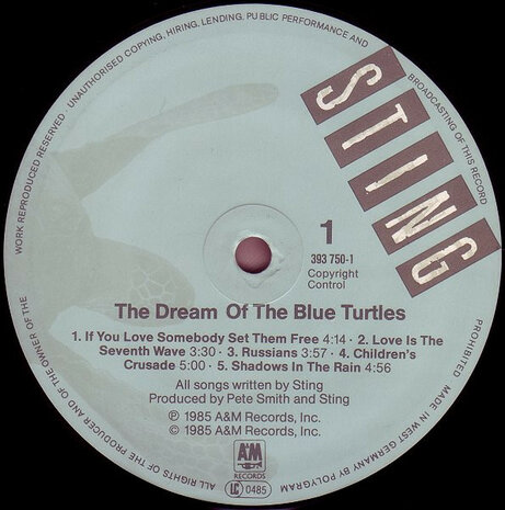 Sting - The Dream Of The Blue Turtles (1985)