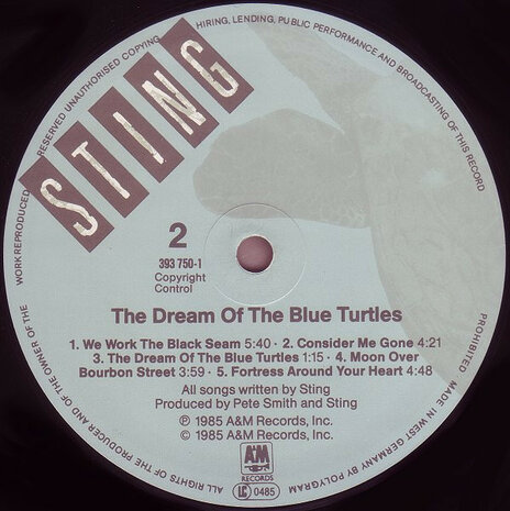 Sting - The Dream Of The Blue Turtles (1985)