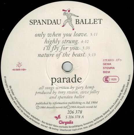 Spandau Ballet - Parade (1984)