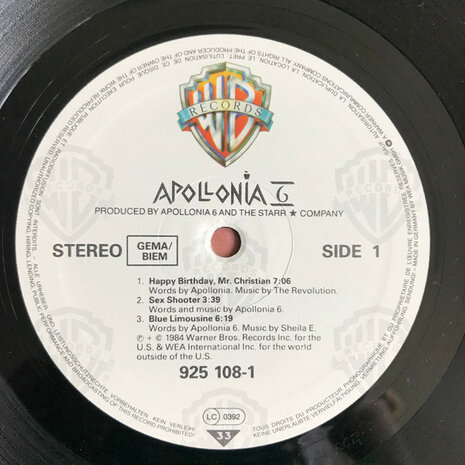 Apollonia 6 - Apollonia 6 (1984)