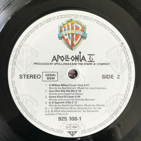 Apollonia 6 - Apollonia 6 (1984)