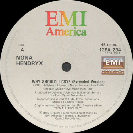 Nona Hendryx - Why Should I Cry? (1987)