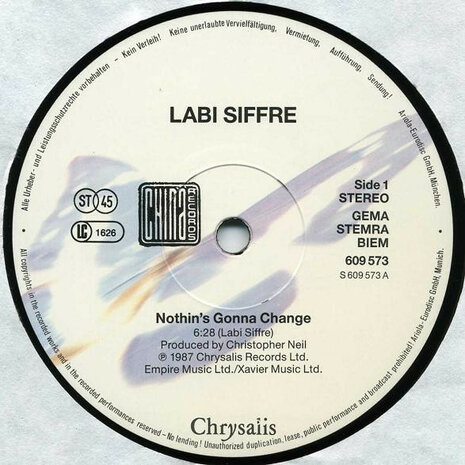 Labi Siffre - Nothin&#039;s Gonna Change (1987)