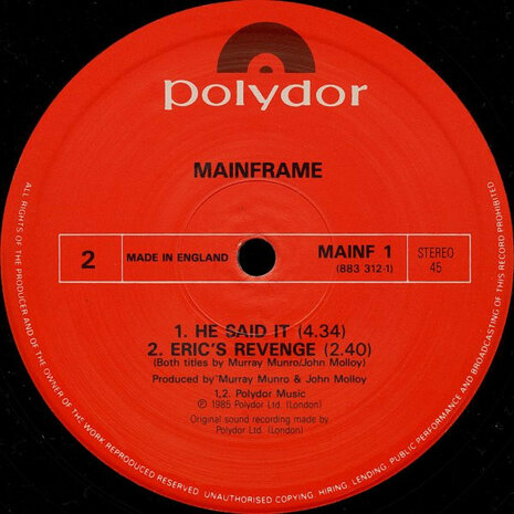 Mainframe - 5 Minutes On... (1986)