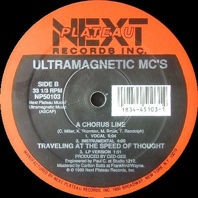 Ultramagnetic MC&#039;s - Traveling At The Speed Of Thought / A Chorus Line (1989)