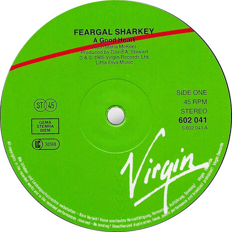 Feargal Sharkey - A Good Heart (1985)