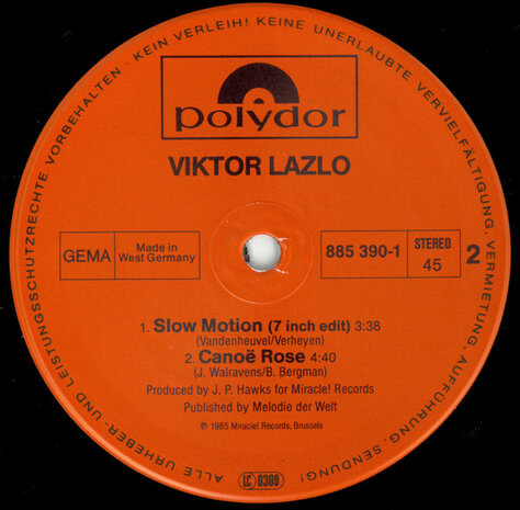 Viktor Lazlo - Slow Motion (1985)