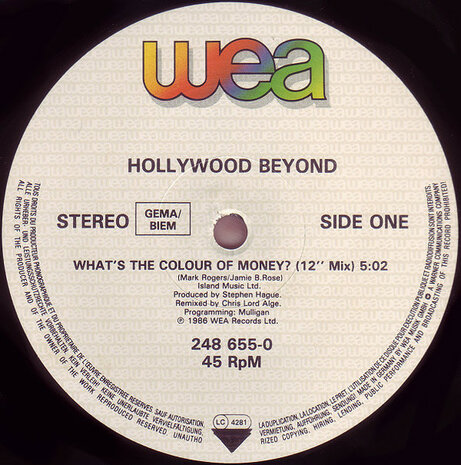 Hollywood Beyond - What&#039;s The Colour Of Money? (1986)