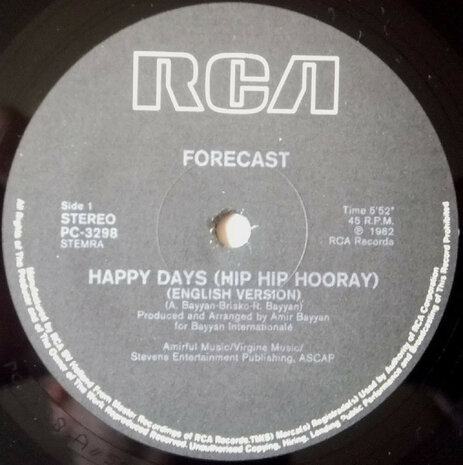 Forecast - Happy Days (Hip Hip Hooray) (1982)