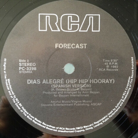 Forecast - Happy Days (Hip Hip Hooray) (1982)