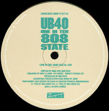 UB40, 808 State - One In Ten (1992)