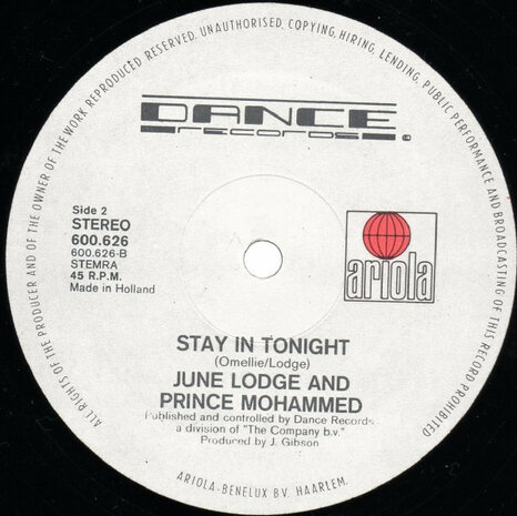 June Lodge And Prince Mohammed - Someone Loves You Honey/One Time Daughter (12&quot; Disco Version) (1982)