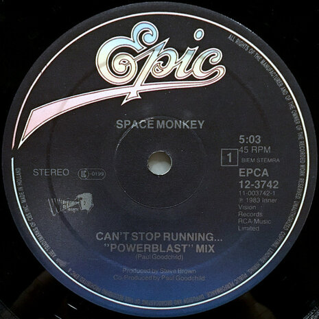 Space Monkey - Can&#039;t Stop Running (1983)