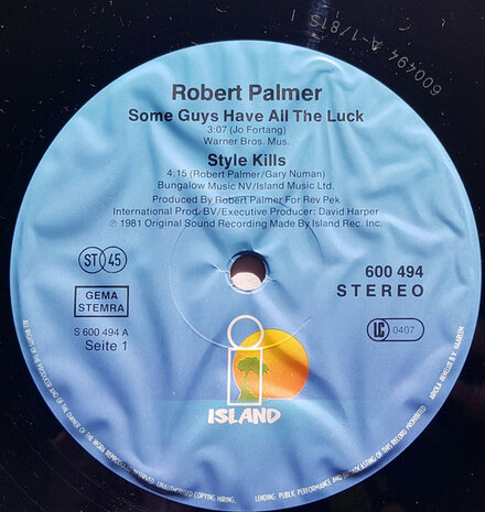 Robert Palmer - Some Guys Have All The Luck (1981)