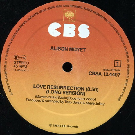 Alison Moyet - Love Resurrection (Long Version) (1984)