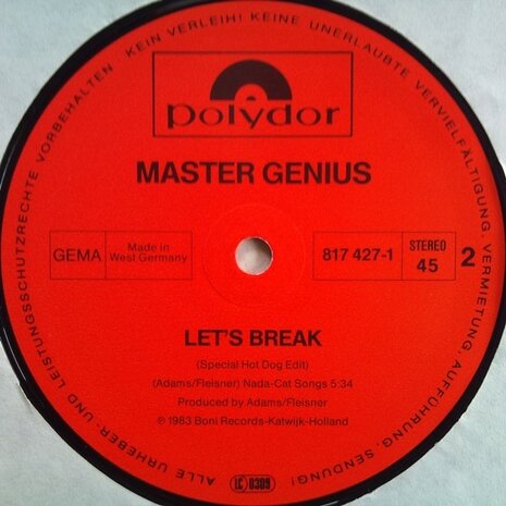 Master Genius - Let&#039;s Break (1983)