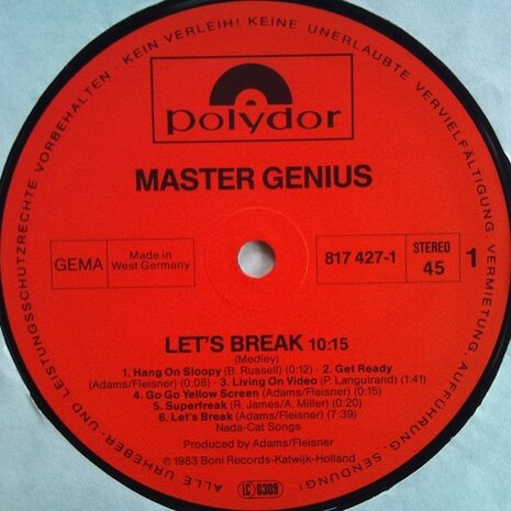 Master Genius - Let&#039;s Break (1983)