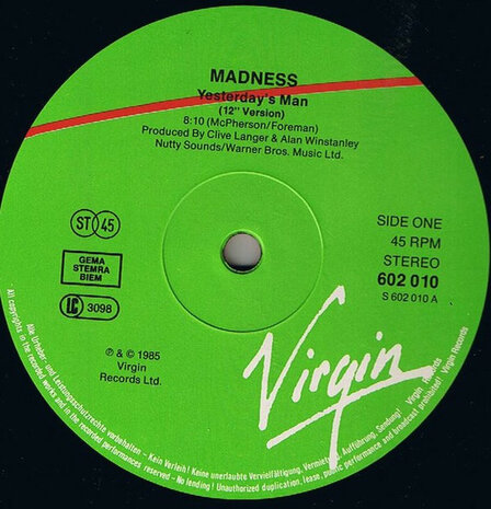 Madness - Yesterday&#039;s Men (1985)