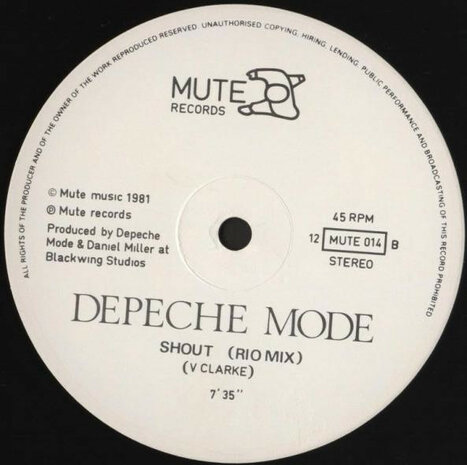 Depeche Mode - New Life (Re Mix) / Shout! (Rio Mix) (1981)