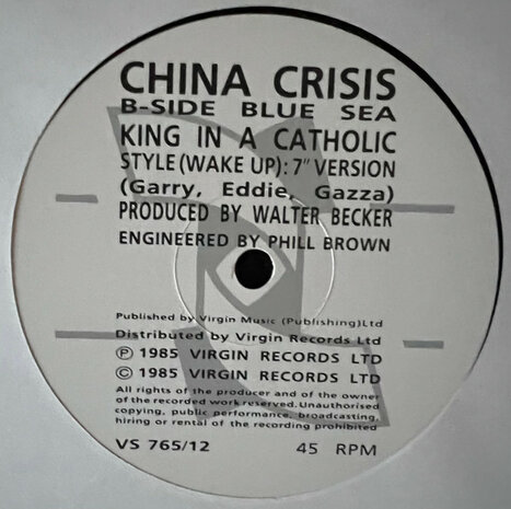 China Crisis - King In A Catholic Style (Wake Up) (1985)