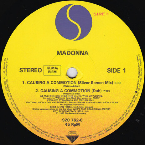 Madonna - Causing A Commotion (1987)