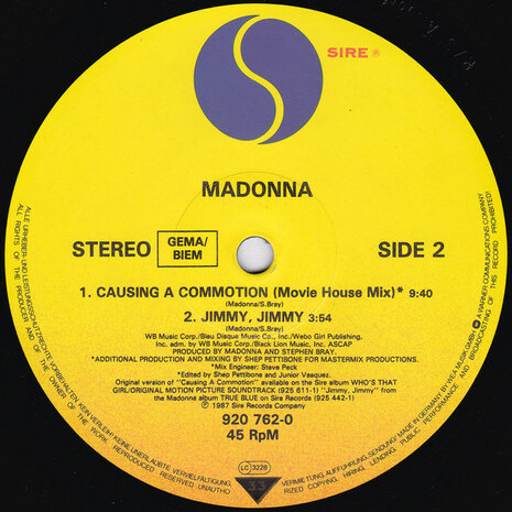 Madonna - Causing A Commotion (1987)