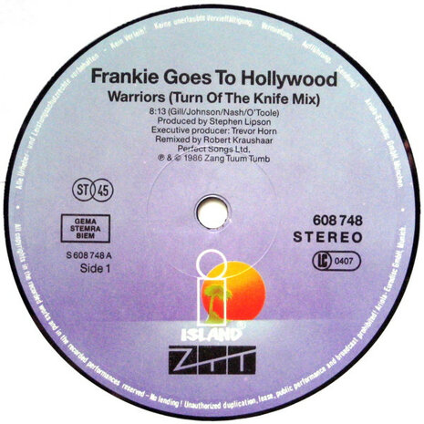 Frankie Goes To Hollywood - Warriors (Turn Of The Knife Mix) (1986)