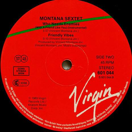 Montana Sextet Featuring Nadiyah - Who Needs Enemies (With A Friend Like You) (1983)