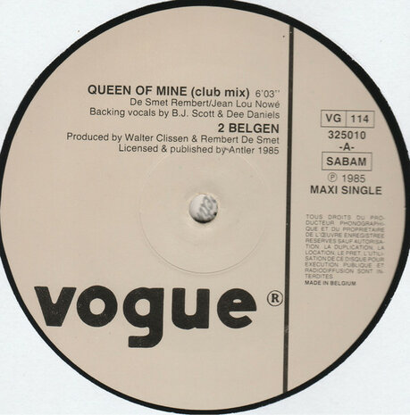 2 Belgen - Queen Of Mine (1985)