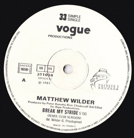 Matthew Wilder - Break My Stride (1983)