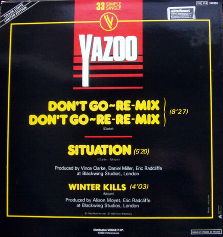 Yazoo - Don&#039;t Go (Re-mixes) / Situation (1982)