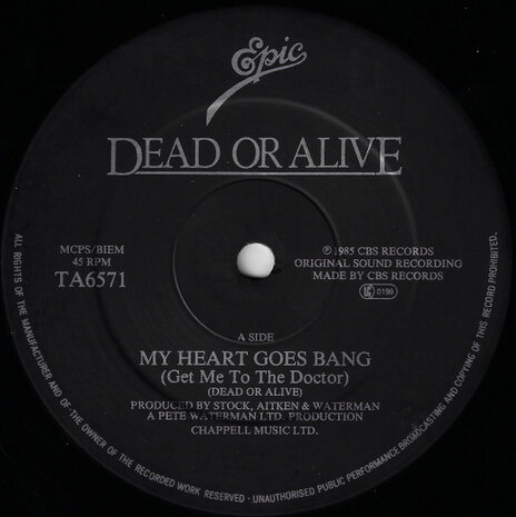 Dead Or Alive - My Heart Goes Bang (Get Me To The Doctor) (1985)