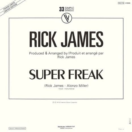 Rick James - Super Freak (1981)