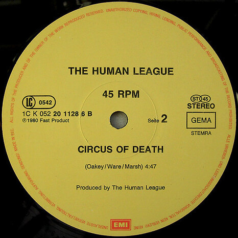 The Human League - Being Boiled / Circus Of Death (1986)