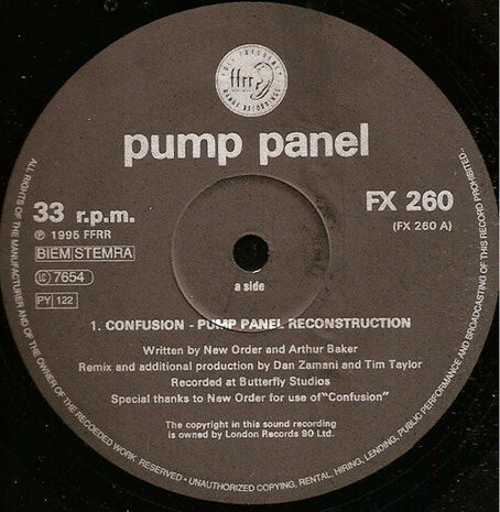 The Pump Panel - Confusion / Re-Mover (1995)