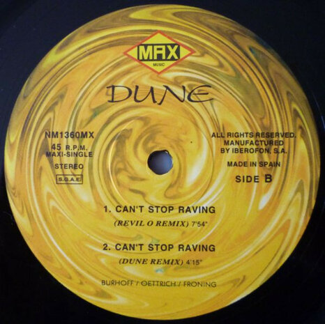 Dune - Can&#039;t Stop Raving (Remixes) (1996)