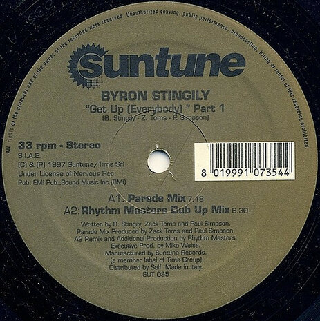 Byron Stingily - Get Up (Everybody) Part 1 (1997)