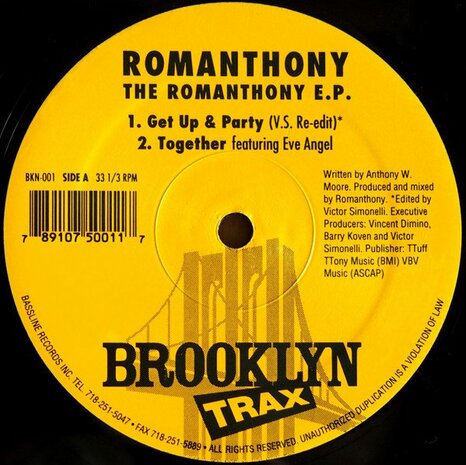 Romanthony Featuring Eve Angel - The Romanthony E.P. (1996)